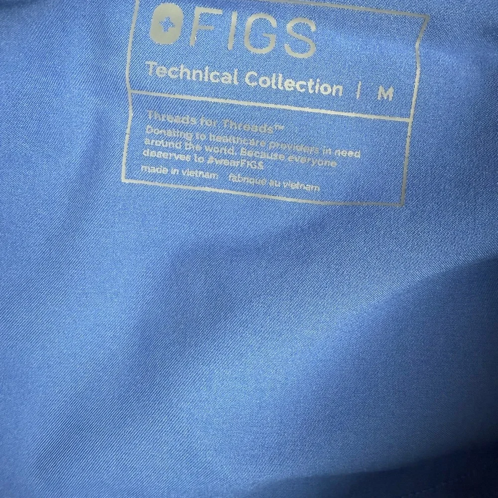 Figs Men M Tansen Jogger Scrub Pants Solid Blue Drawstring‎ Stretch Pockets